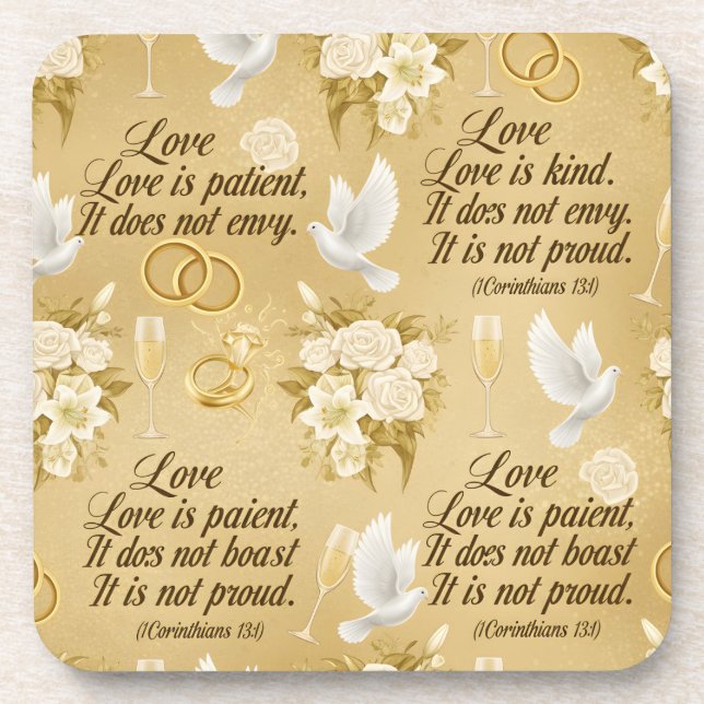 Love is patient coaster (Front)