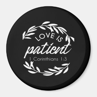 Love Is Patient Corinthians Scripture Minimal Desi Magnet