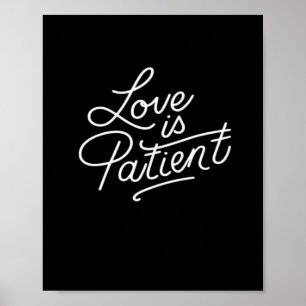 Love Is Patient Corinthians Scripture Typography C Poster