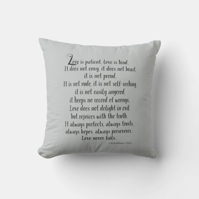 Love is Patient Cushion (Front)