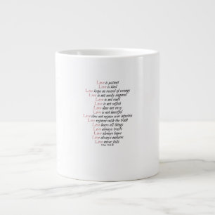 Love Is Patient Elegant Style  Large Coffee Mug