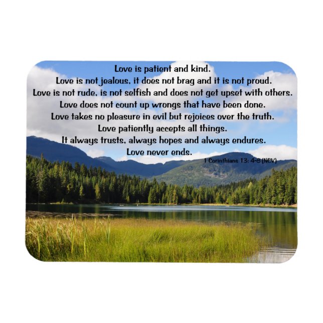 Love Is Patient: Hidden Lake Magnet (Horizontal)