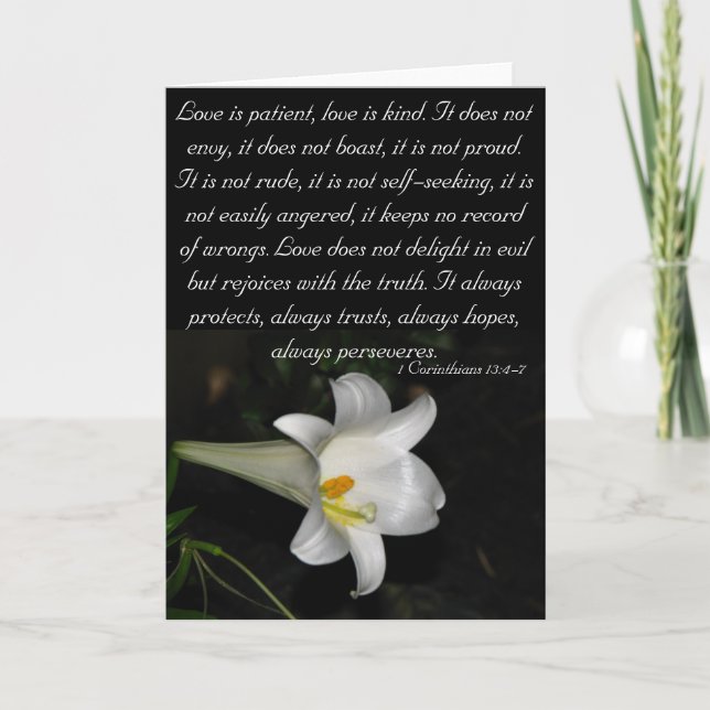 Love is patient... holiday card (Front)