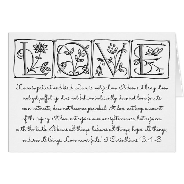 Love is Patient-Kind-Never Fails~Scripture~Wedding (Front Horizontal)