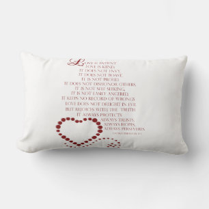 Love is patient love is kind 1 Corinthians 13: 4-7 Lumbar Cushion