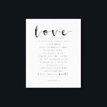Love Is Patient Love Is Kind, 1 Corinthians 13:4-8 Canvas Print<br><div class="desc">Love is patient, love is kind. It does not envy, it does not boast, it is not proud. It does not dishonour others, it is not self-seeking, it is not easily angered, it keeps no record of wrongs. Love does not delight in evil but rejoices with the truth. It always...</div>