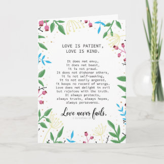 Love Is Patient, Love is Kind - Card