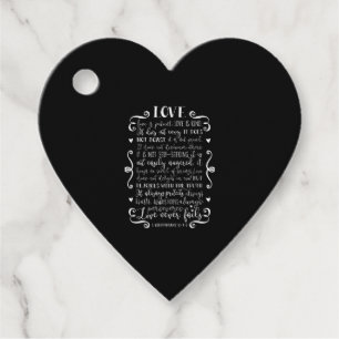Love Is Patient Love Is Kind Christian Quote Heart Favour Tags