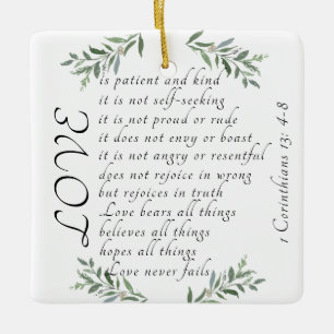 Love is patient love is kind Christmas ornament