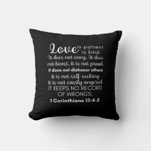 Love Is Patient Love Is Kind Corinthians Christian Cushion