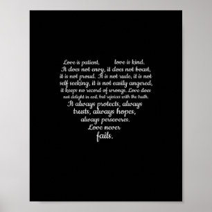 Love Is Patient Love Is Kind Corinthians Scripture Poster