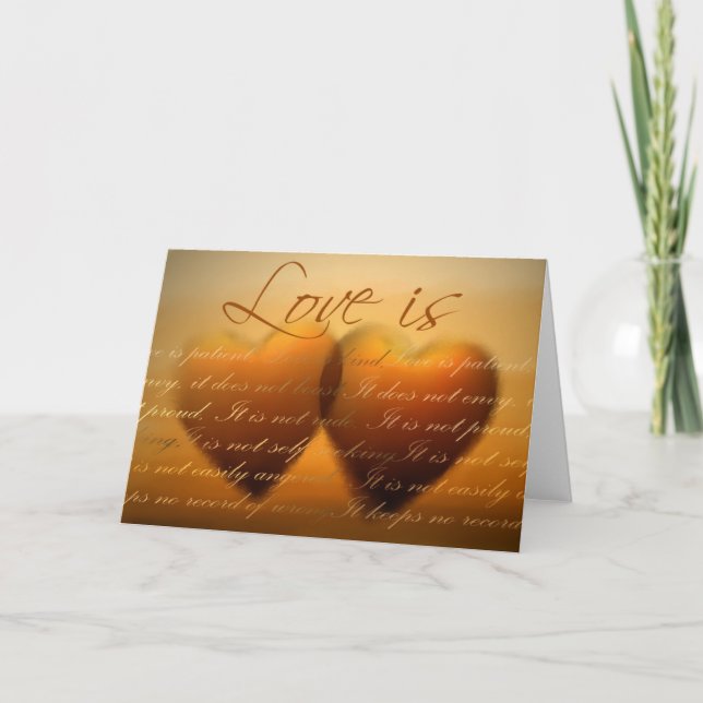 Love is patient; love is kind - Customised Card (Front)
