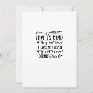 Love Is Patient Love Is Kind Elegant Style  Holiday Card