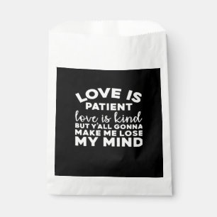 Love Is Patient Love Is Kind Funny Christian Weddi Favour Bags