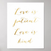 Love is Patient, Love is Kind - gold