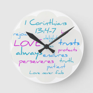 Love is Patient, Love is Kind Round Clock