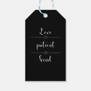 Love Is Patient Minimal Heartfelt Design Gift Tags