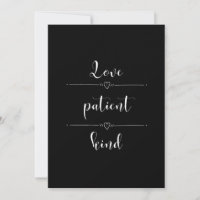 Love Is Patient Minimal Heartfelt Design