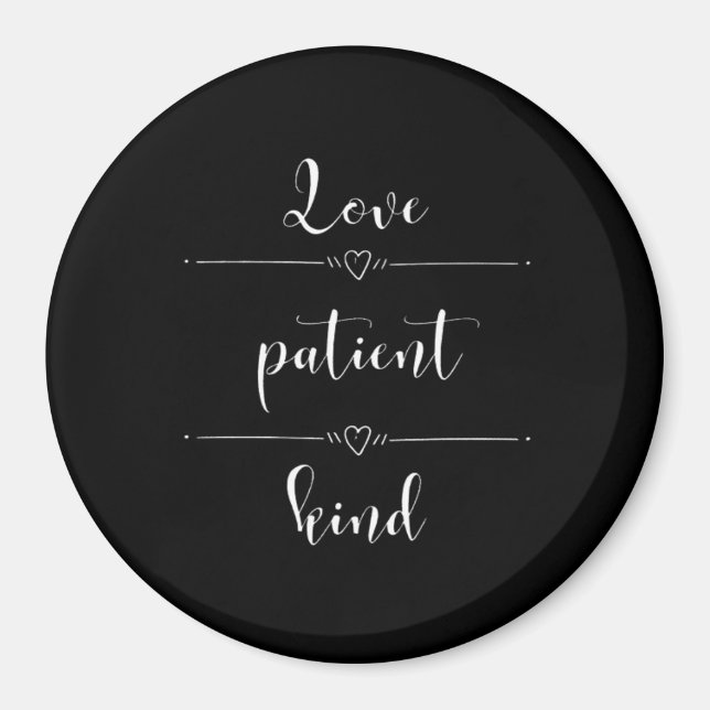 Love Is Patient Minimal Heartfelt Design  Magnet (Front)