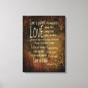 Love Is Patient Mixture Canvas Print