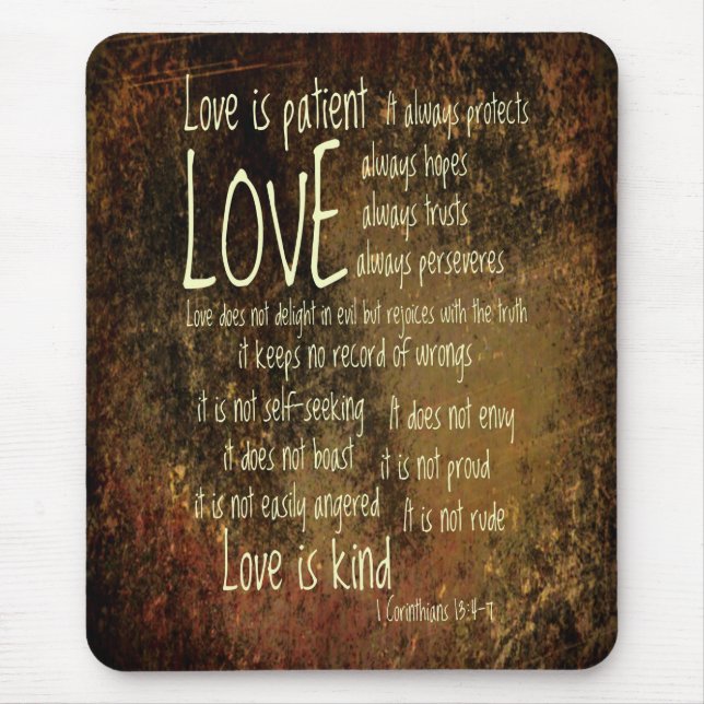 Love Is Patient Mixture Mouse Pad (Front)