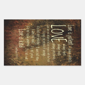 Love Is Patient Mixture Rectangular Sticker