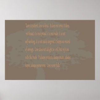 Love is Patient, modern vintage Poster