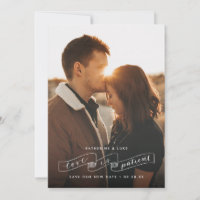 Love is Patient Photo Change the Date Announcement
