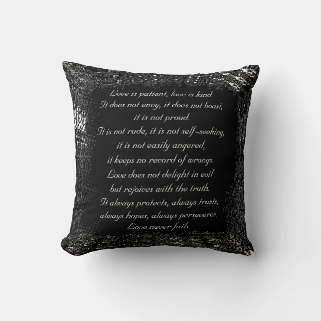 Love is Patient... Poem Pillow (Front)
