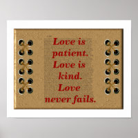Love is patient.