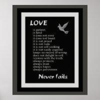 Love is patient ** Poster Art Print