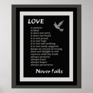 Love is patient ** Poster Art Print