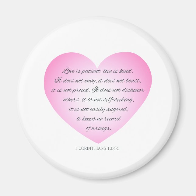 Love is Patient Quote Valentine | Magnet (Front)