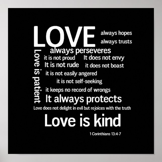 Love is Patient Random unframed or Framed Poster (Front)