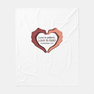 Love Is Patient Refined Aesthetic  Fleece Blanket