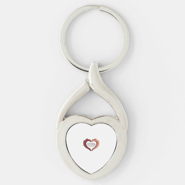 Love Is Patient Refined Aesthetic  Key Ring (Front)