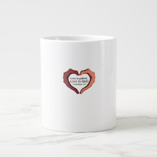 Love Is Patient Refined Aesthetic  Large Coffee Mug