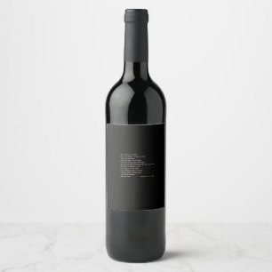 Love Is Patient Simple Inspirational Design  Wine Label