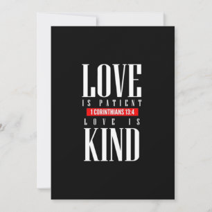 Love Is Patient Timeless Inspirational Style Holiday Card