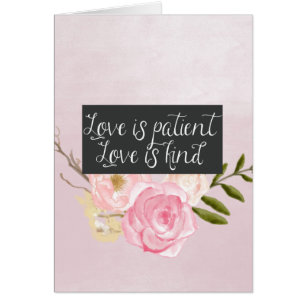 Love is Patient Watercolor Floral