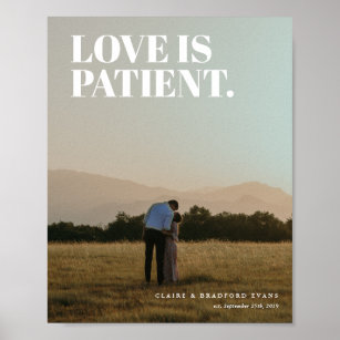 Love is Patient Wedding Anniversary Photo Print