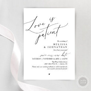 “Love Is Patient” Wedding Postpone Announcement