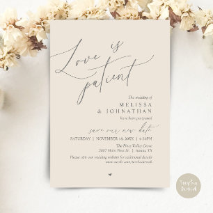Love is patient, Wedding Postpone Announcement