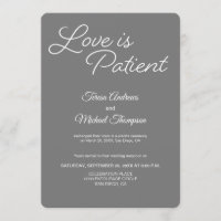 Love is Patient Wedding Reception