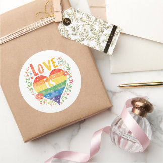 Love Is Pride Rainbow Heart Sticker