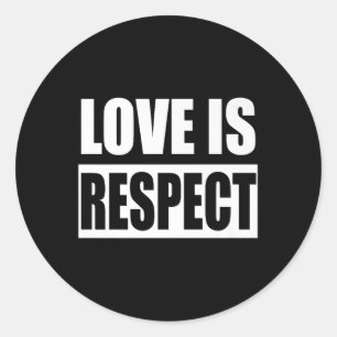 Love Is Respect Wear Orange Day Advocacy Anti Viol Classic Round Sticker