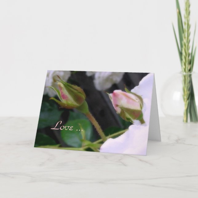 Love is ... Romantic Valentine Card (Front)