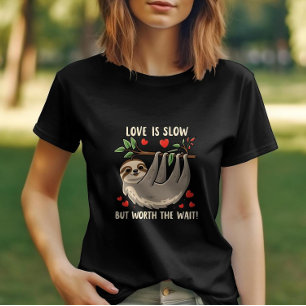 Love is Slow but Worth the Wait Cute Sloth  T-Shirt