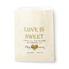 Love Is Sweet Black and Gold Wedding Bags