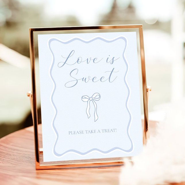 Love is Sweet Blue Tying the Knot Favour  Poster (Creator Uploaded)